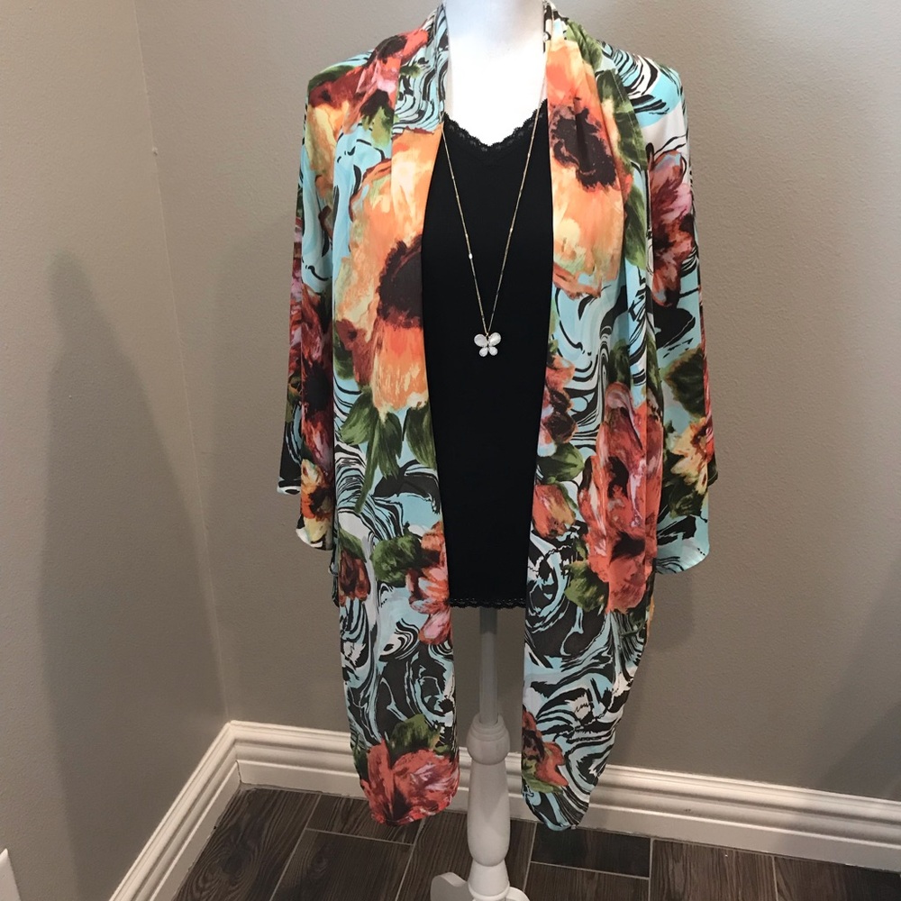 Lane Bryant Kimono Sleeve Open Jacket 18/20